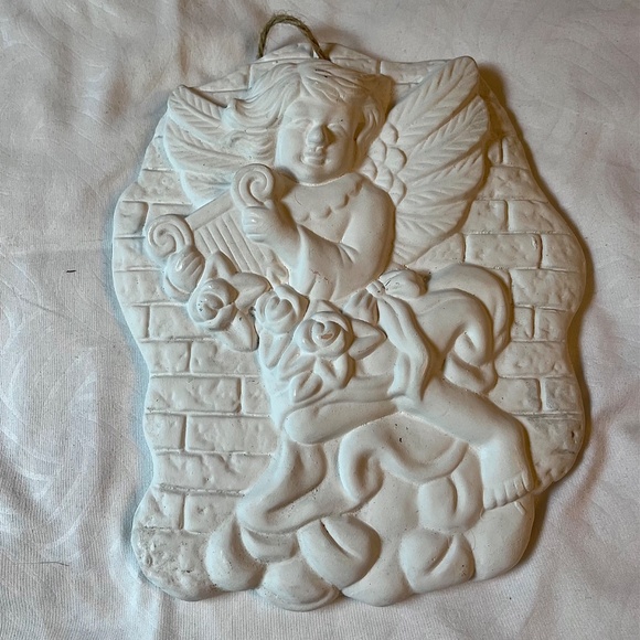NWT-DIY Craft-Set of 3 Ceramic Bisque Angel Wall Cherubs Decor– Ready to Paint - Picture 7 of 11